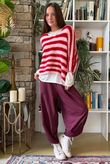 Stripe Boucle Slouch Knit Morello & Rose